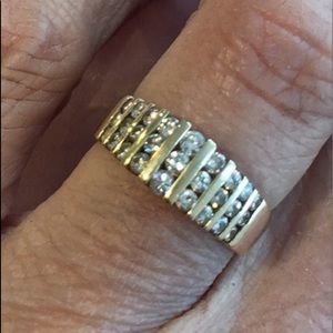 🌟🌟🌟14k diamond channel ring